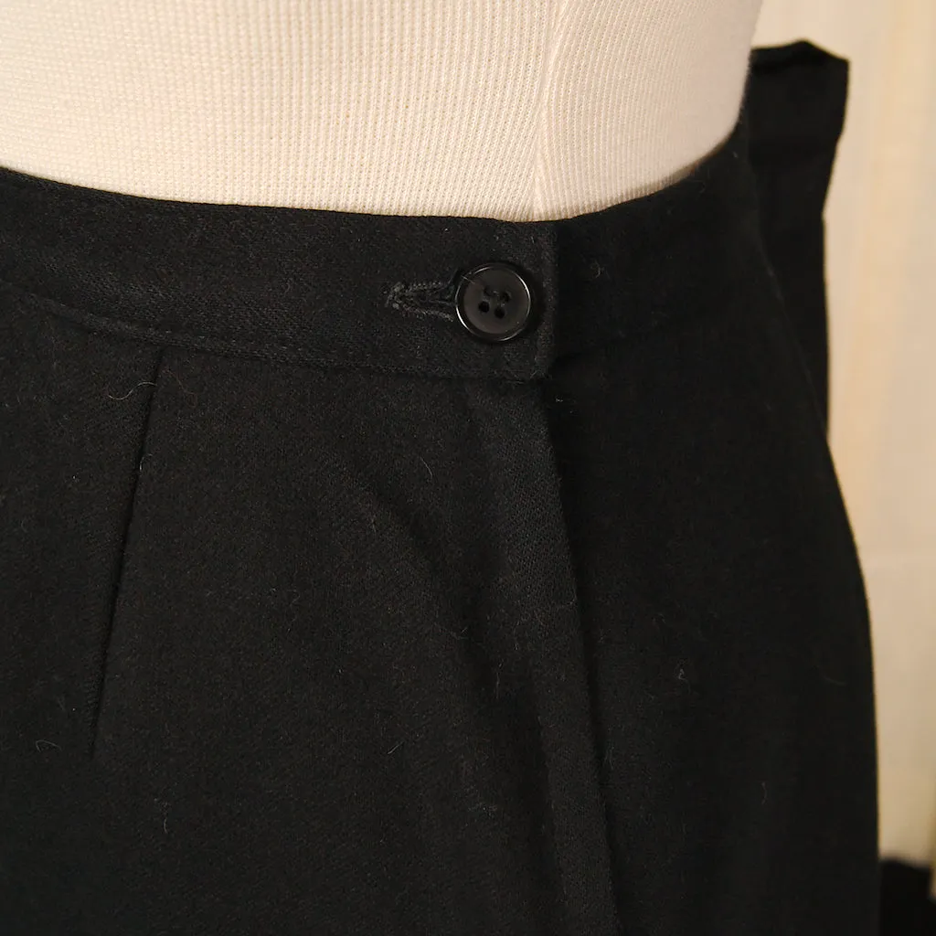 1960s Black Wool Skirt