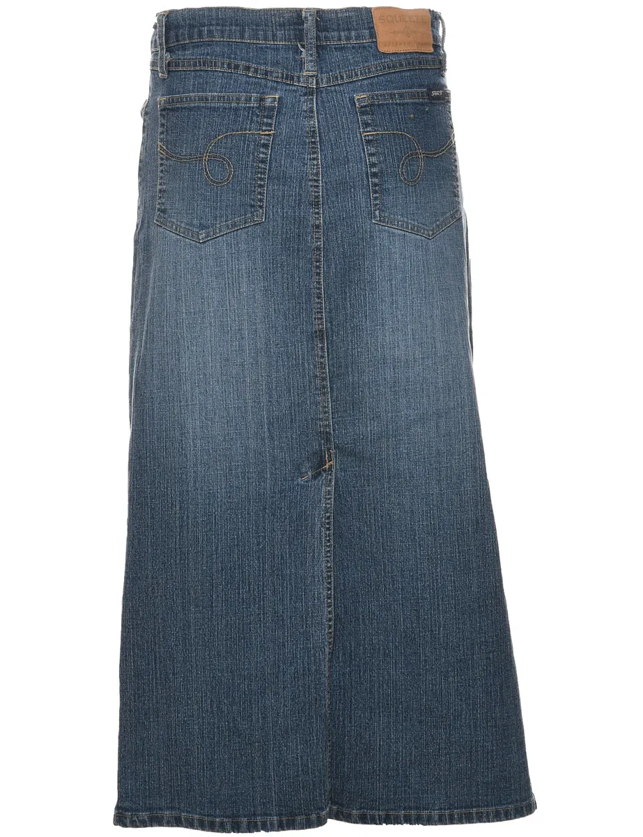 A-Line Y2K Denim Skirt - M