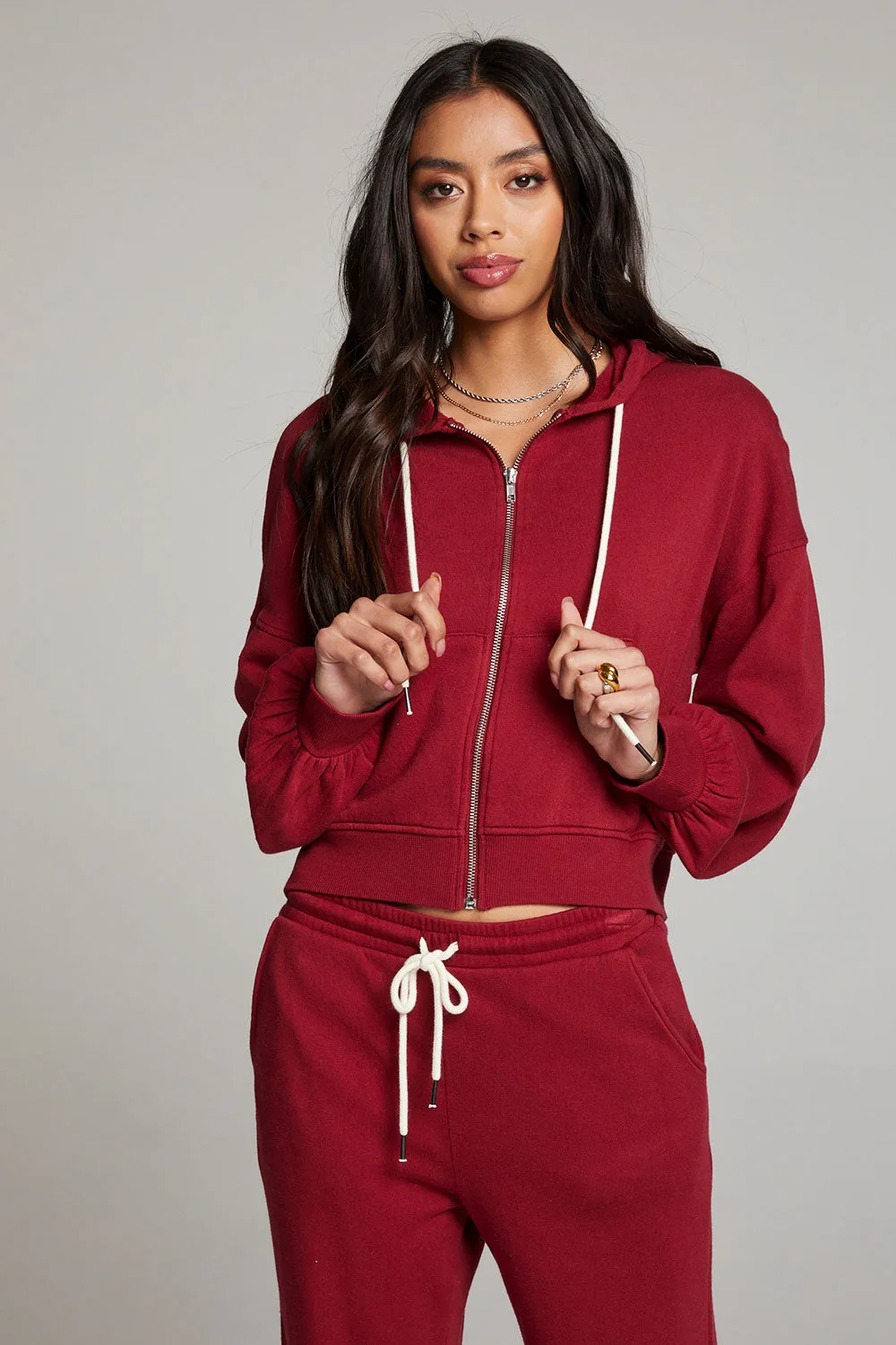 Abilenee Blood Red Zip Up