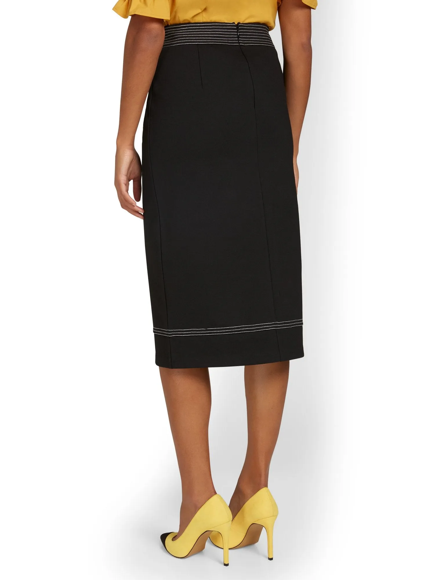 Accent-Stitch A-Line Skirt - Superflex