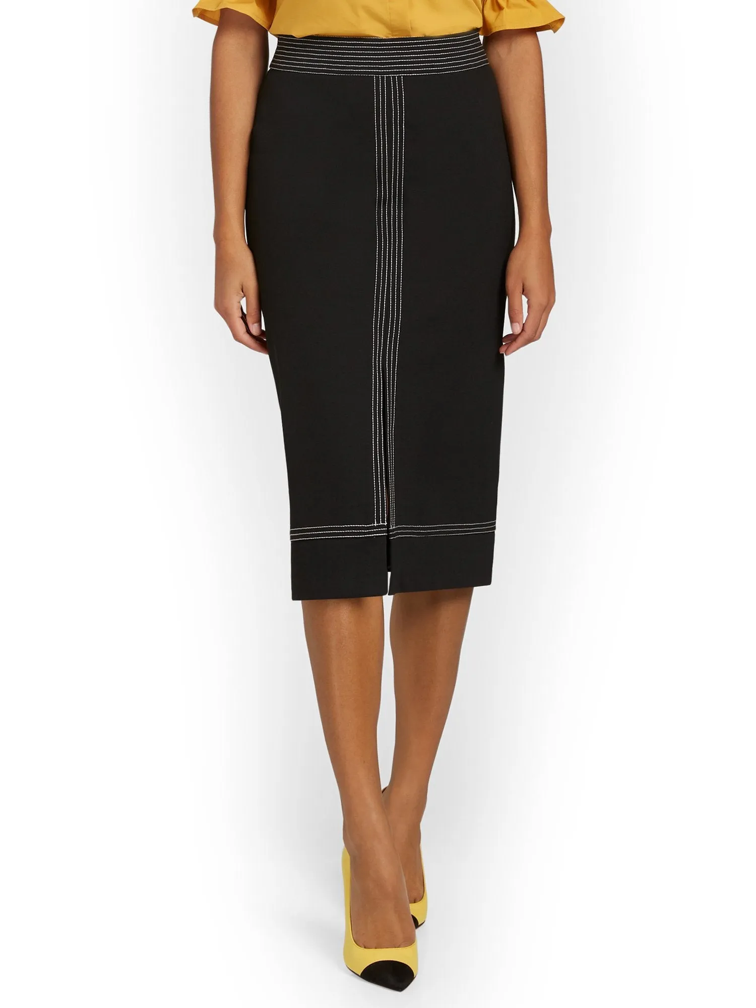 Accent-Stitch A-Line Skirt - Superflex