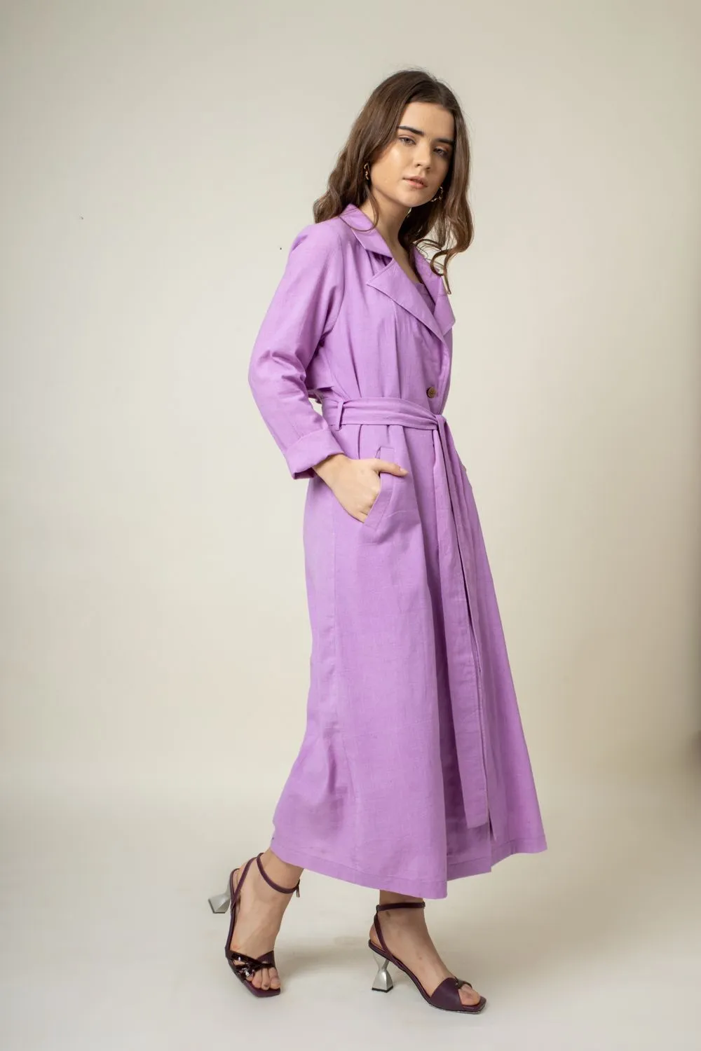 Amelia Purple Trench