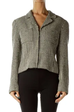 Black Beige Tweed Blazer