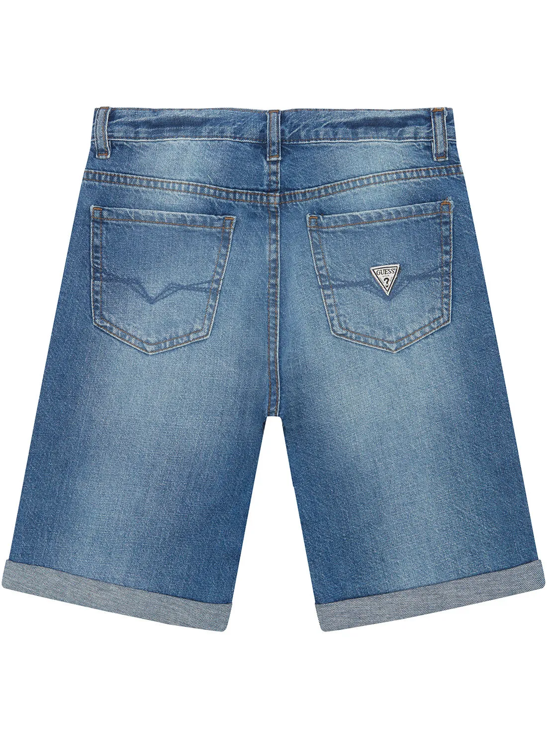 Blue Denim Linen Shorts