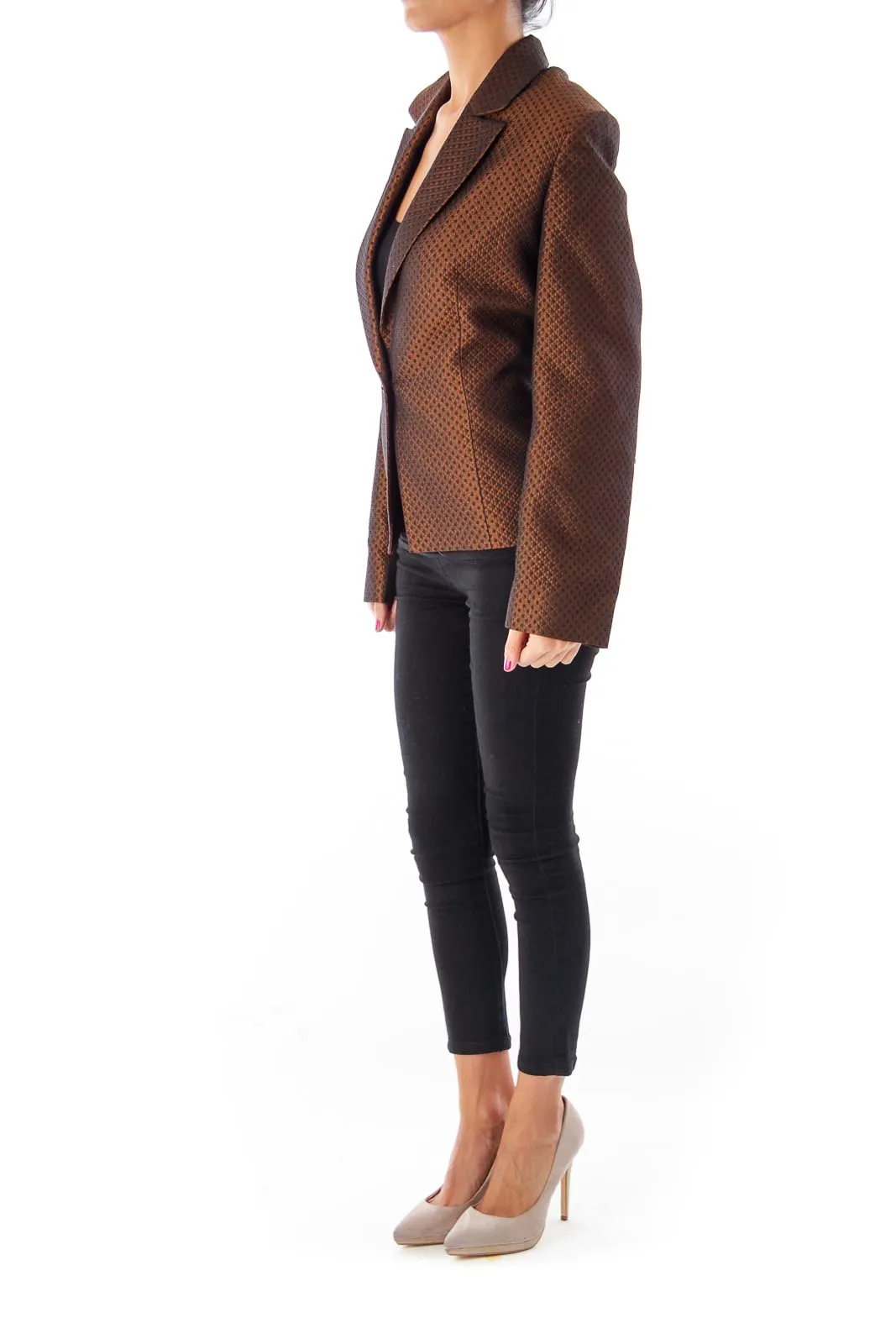 Brown Metallic Blazer