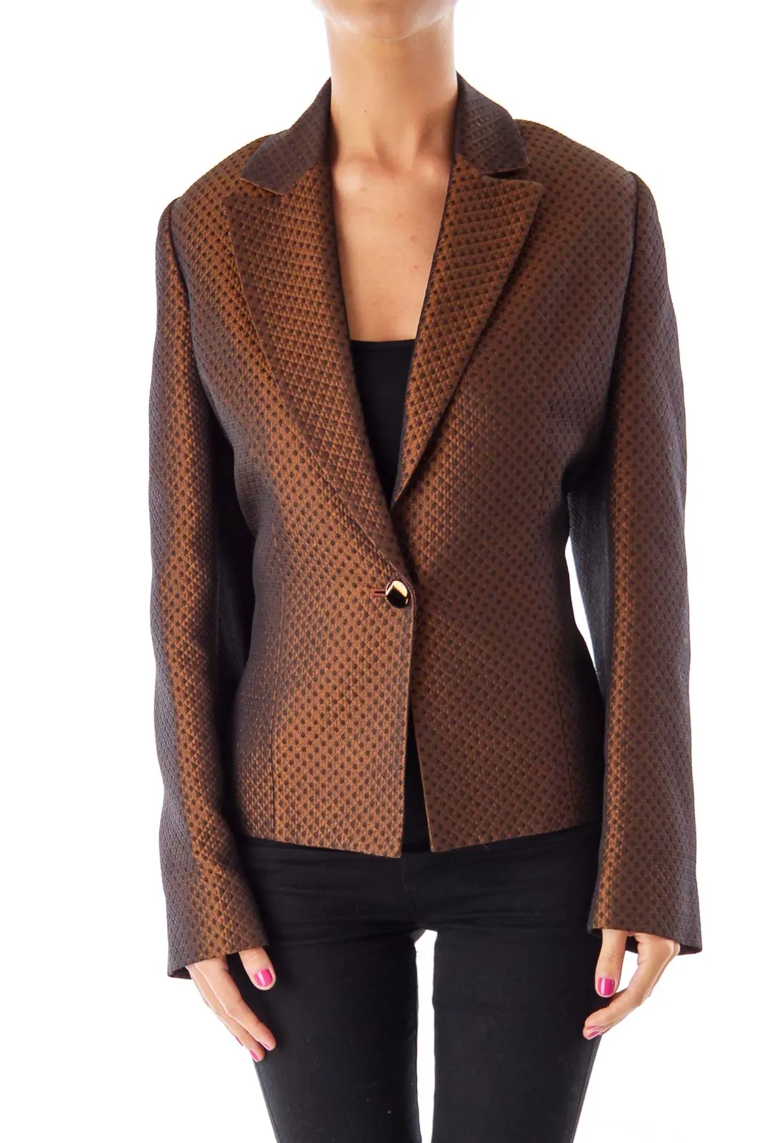 Brown Metallic Blazer