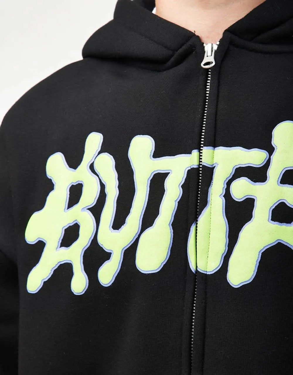 Butter Goods Ink Zip-Thru Hoodie - Black