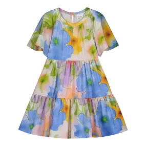 Butterfly sleeve dress- bouquet