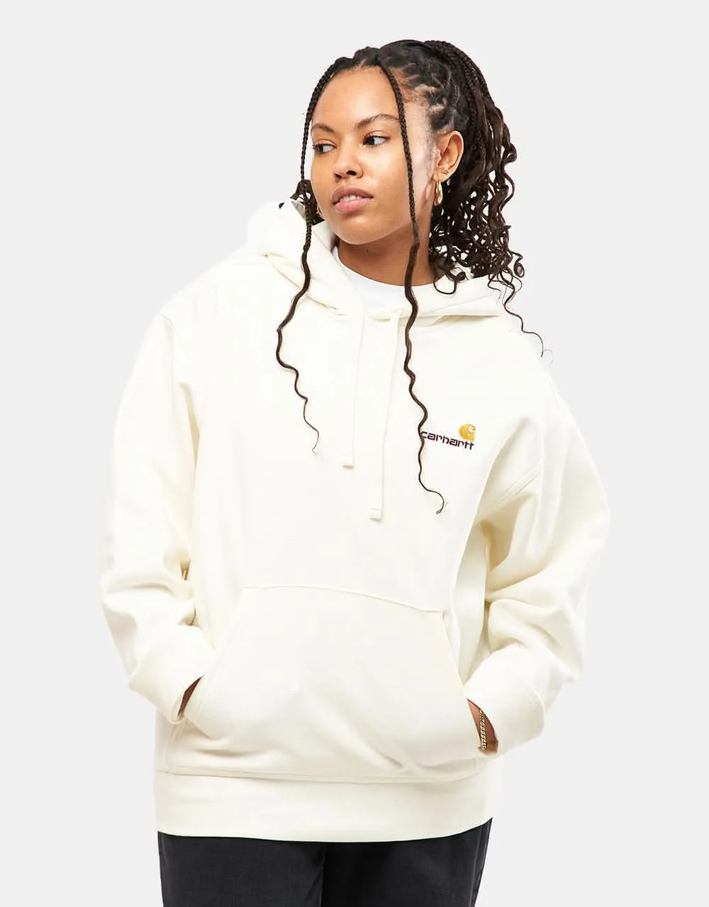 Carhartt WIP Hooded American Script Sweatshirt - Wax