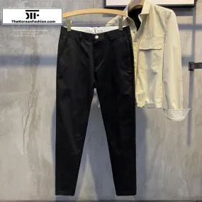 Cotton Slim-fit Casual Pants