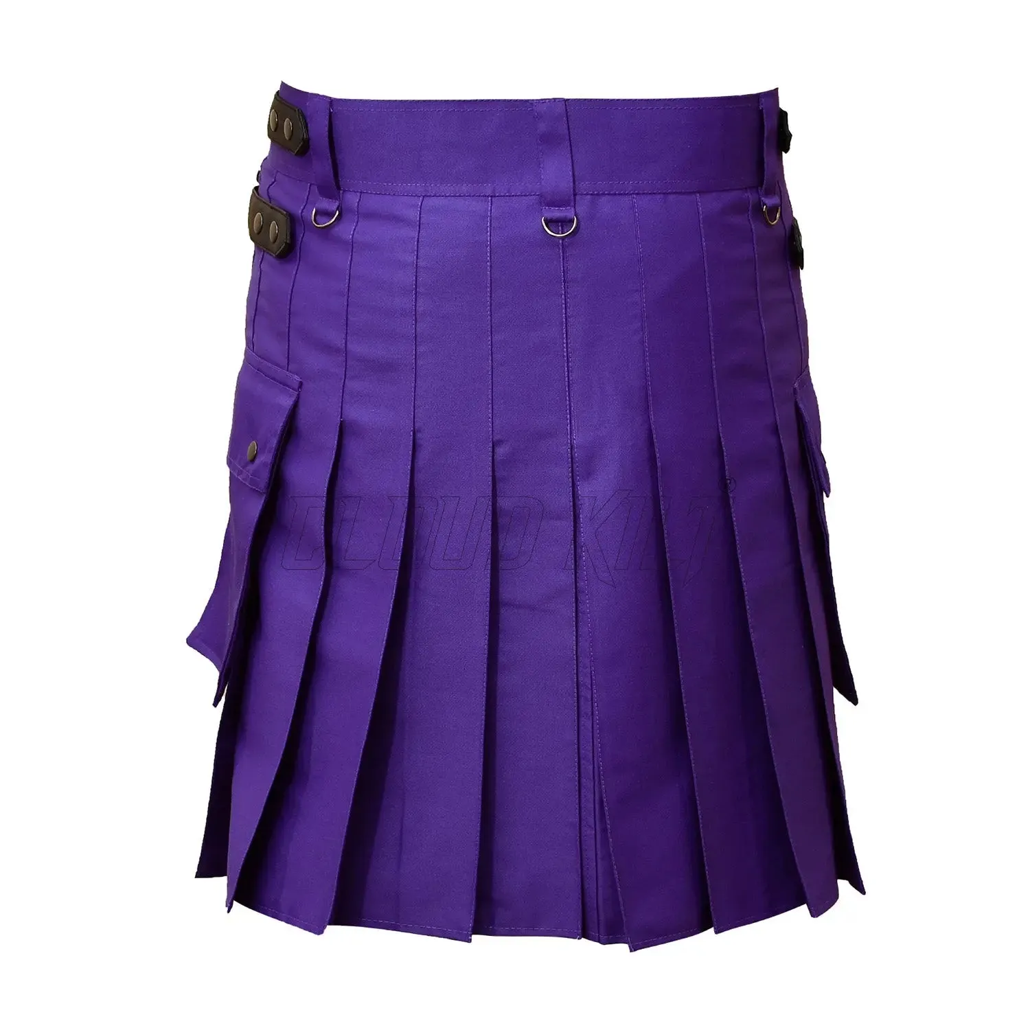 Deluxe Modern Purple Utility Kilt For Men