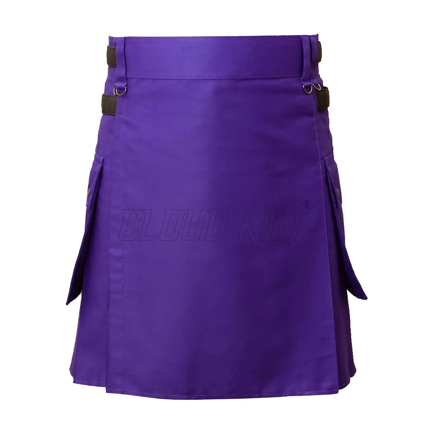 Deluxe Modern Purple Utility Kilt For Men