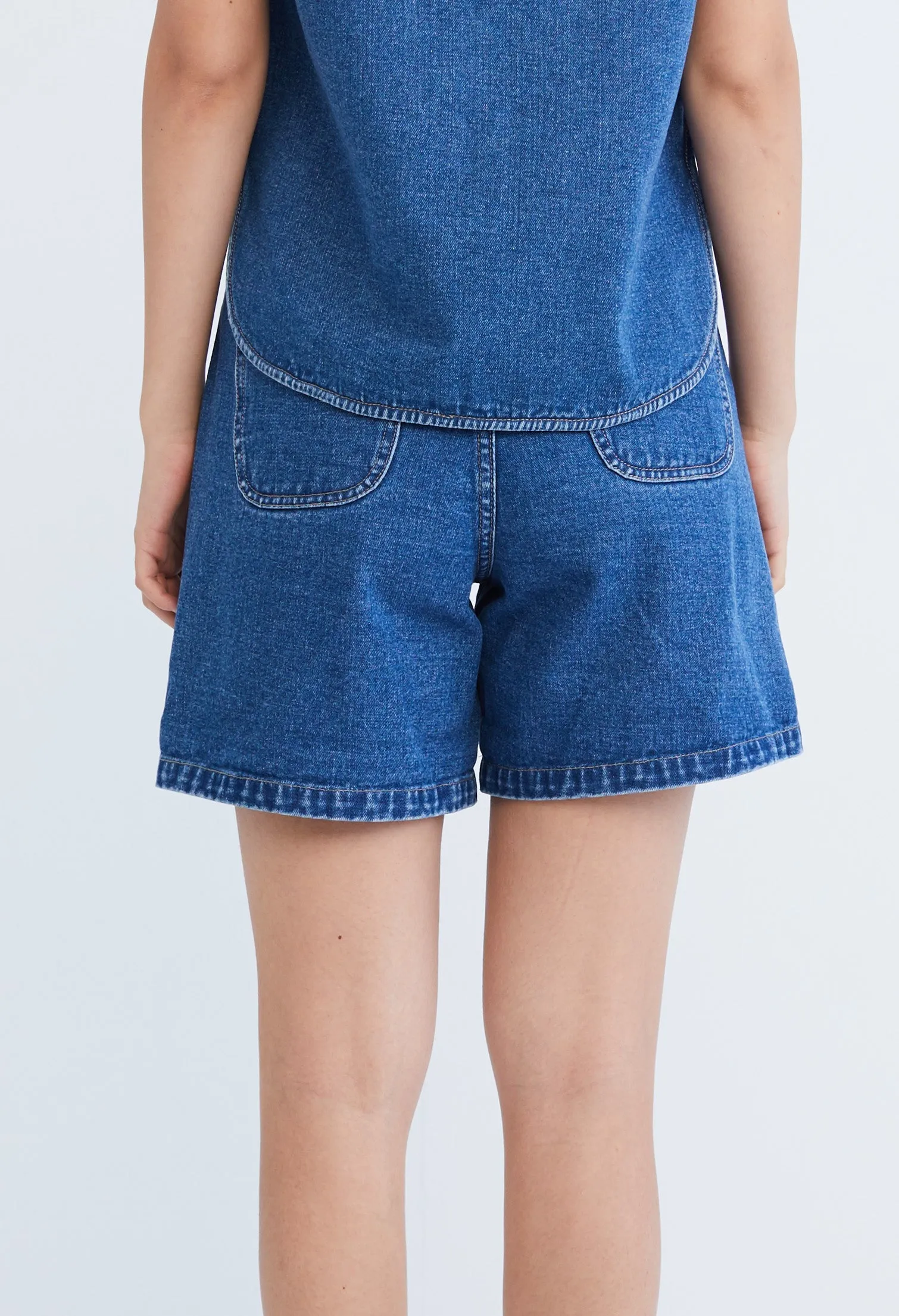 Easy Denim High Waisted Shorts