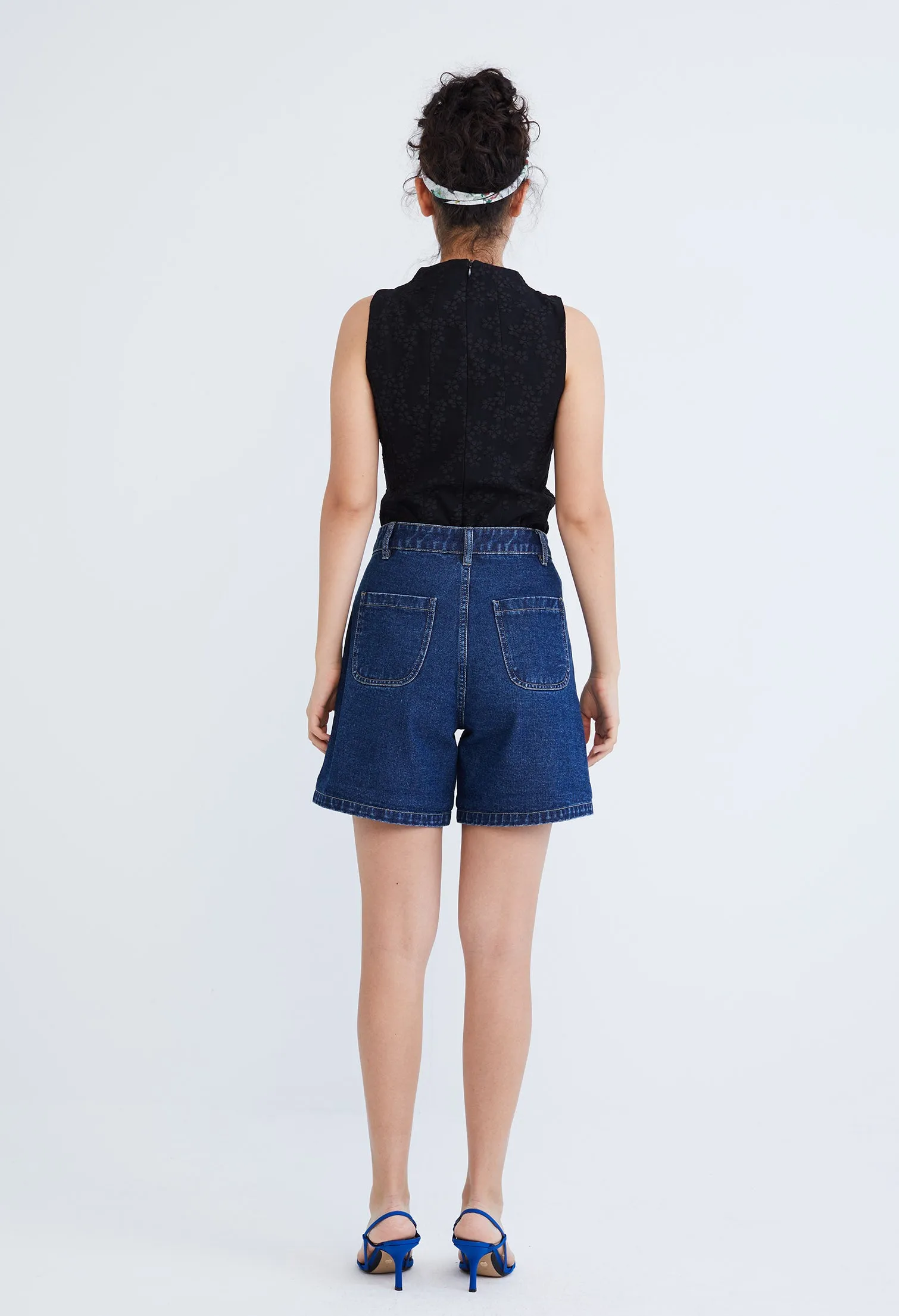 Easy Denim High Waisted Shorts