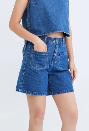 Easy Denim High Waisted Shorts