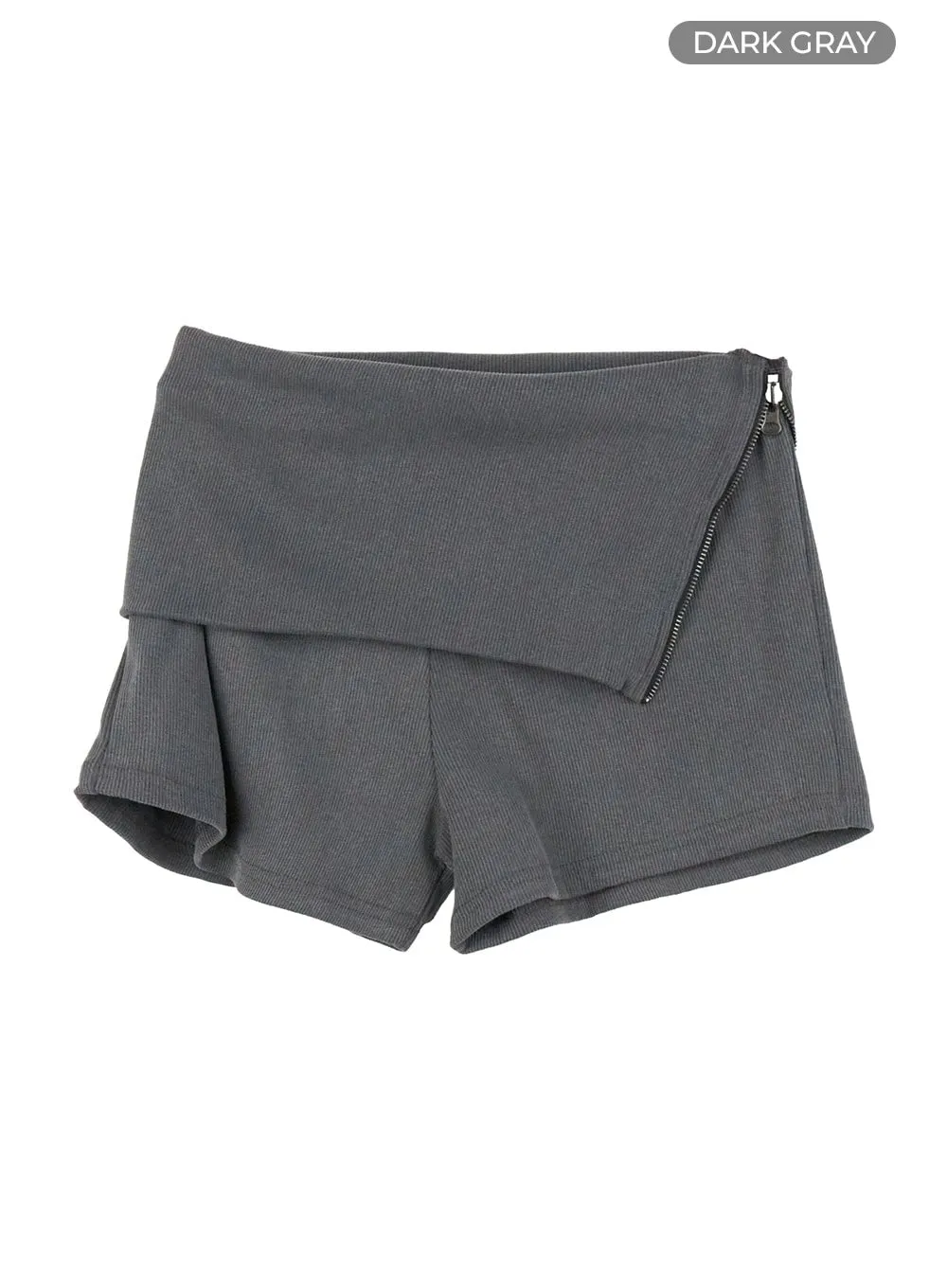 Folded Side Zip Shorts IG405