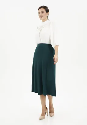 Green A-Line Midi Skirts