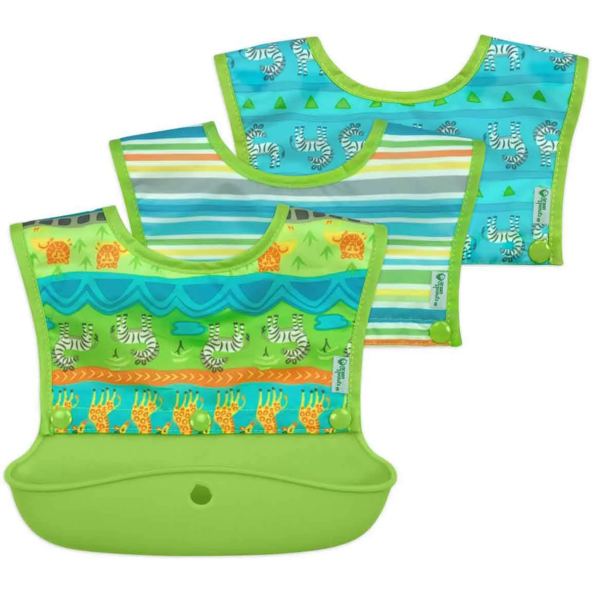 Green Sprouts | Bib Snap & Go Silicone Food-Catcher Bib 6-18 months