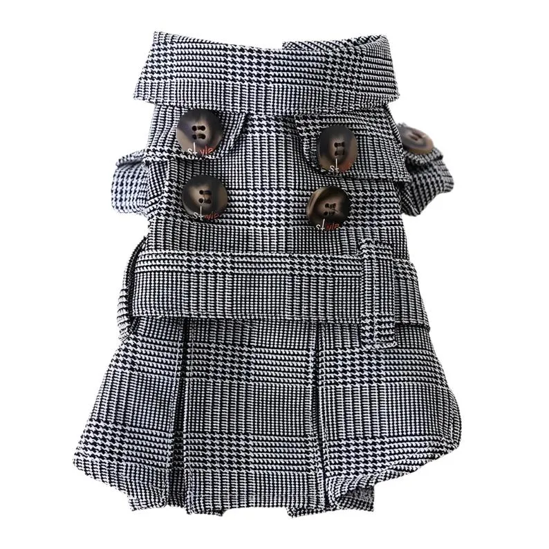 houndstooth trench jacket