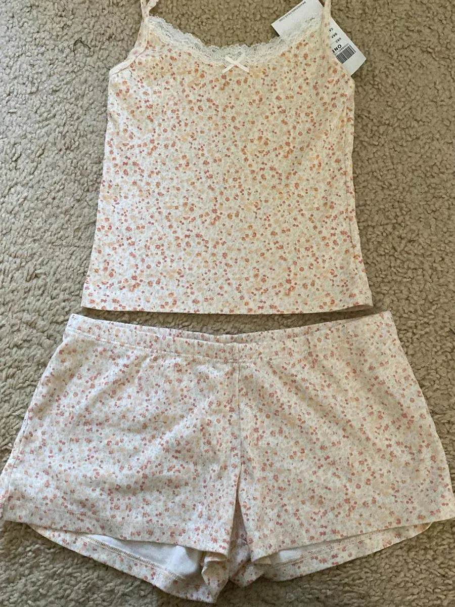 Lace Floral Cami and Shorts Set for Lounging