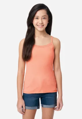 Lace-Trim Scoop Neck Tank