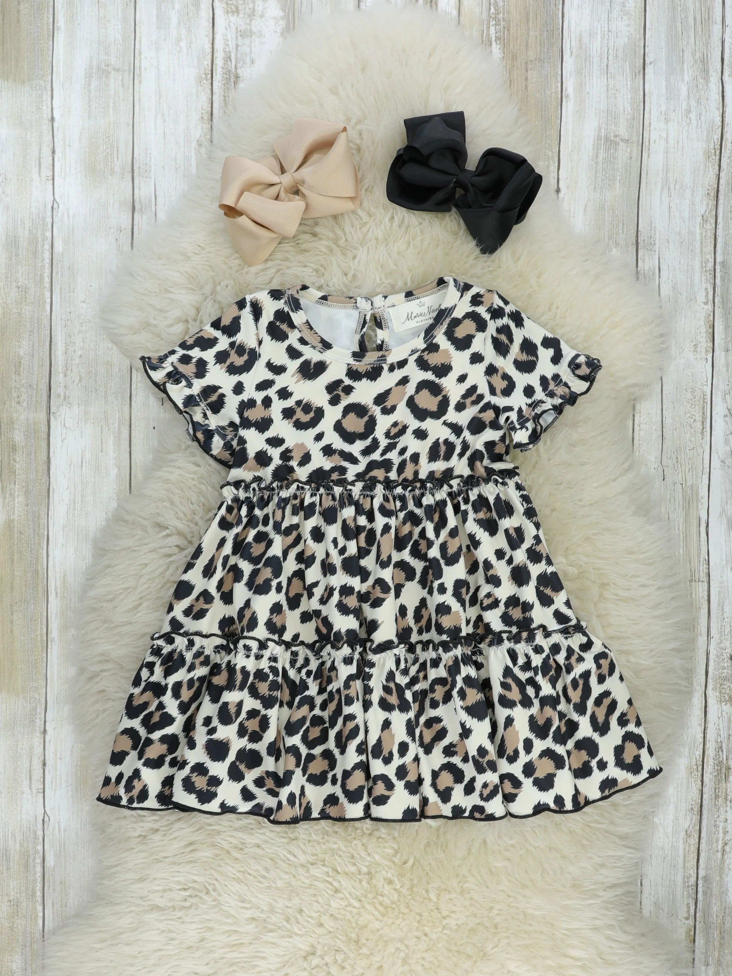 Leopard Tiered Ruffle Dress