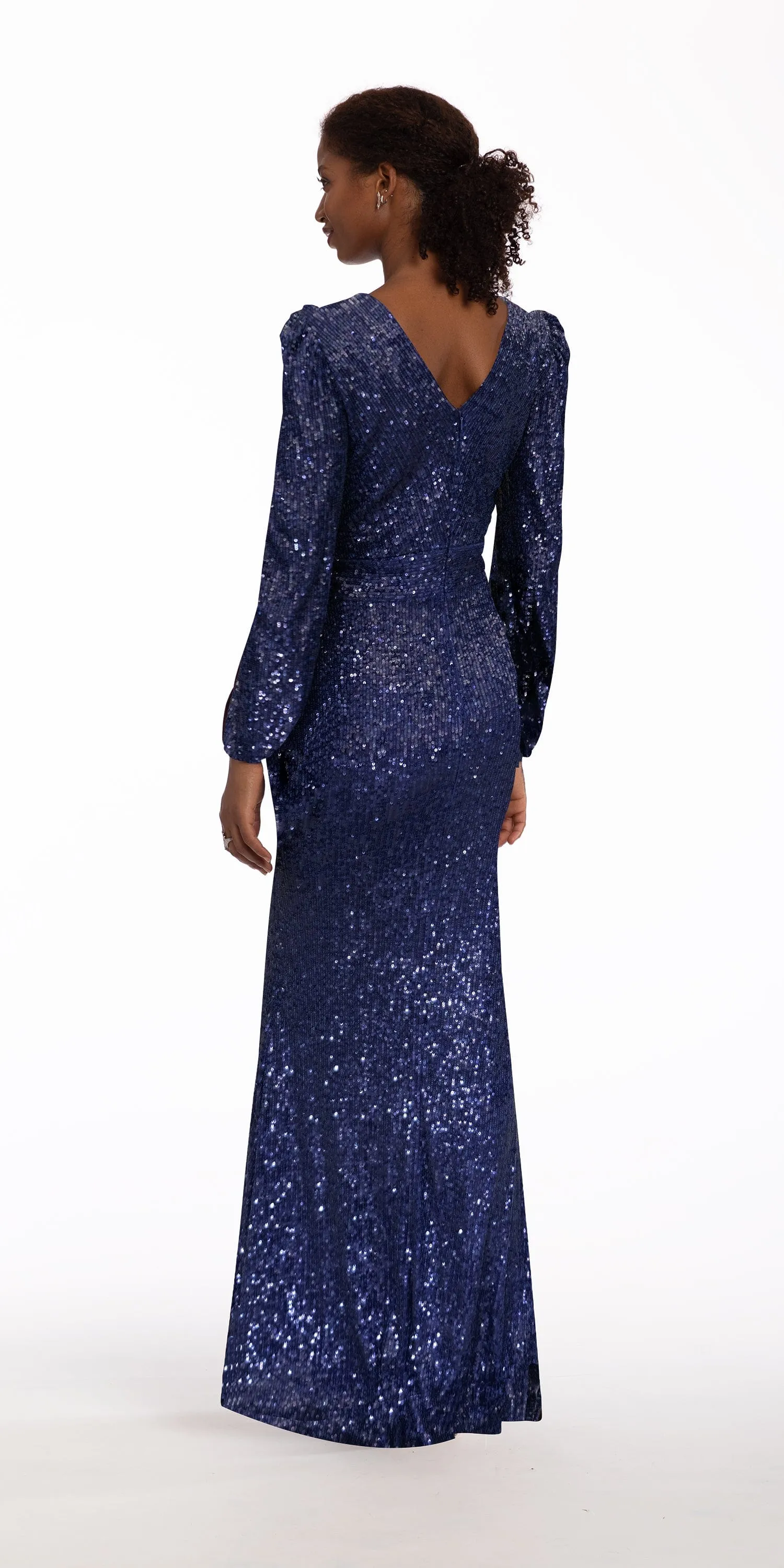 Long Sleeve Sequin Dress