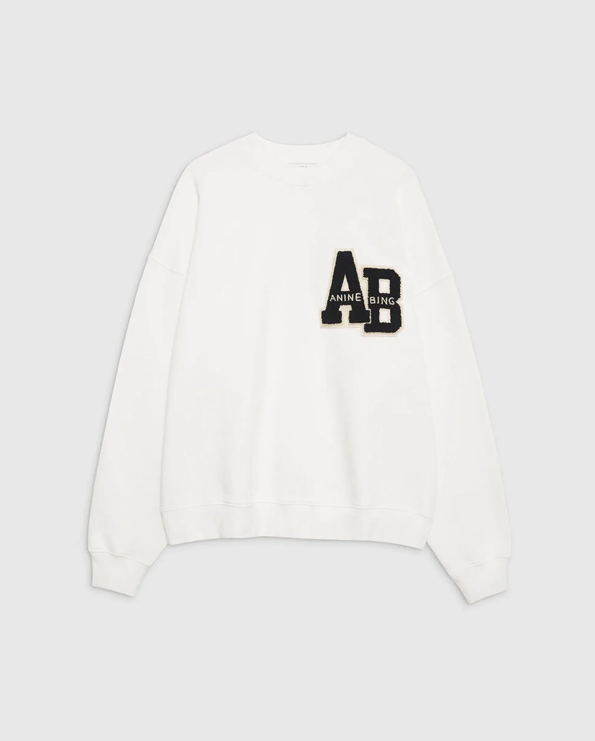 MILES OVERSIZED SWEATSHIRT LETTERMAN / OFF WHITE