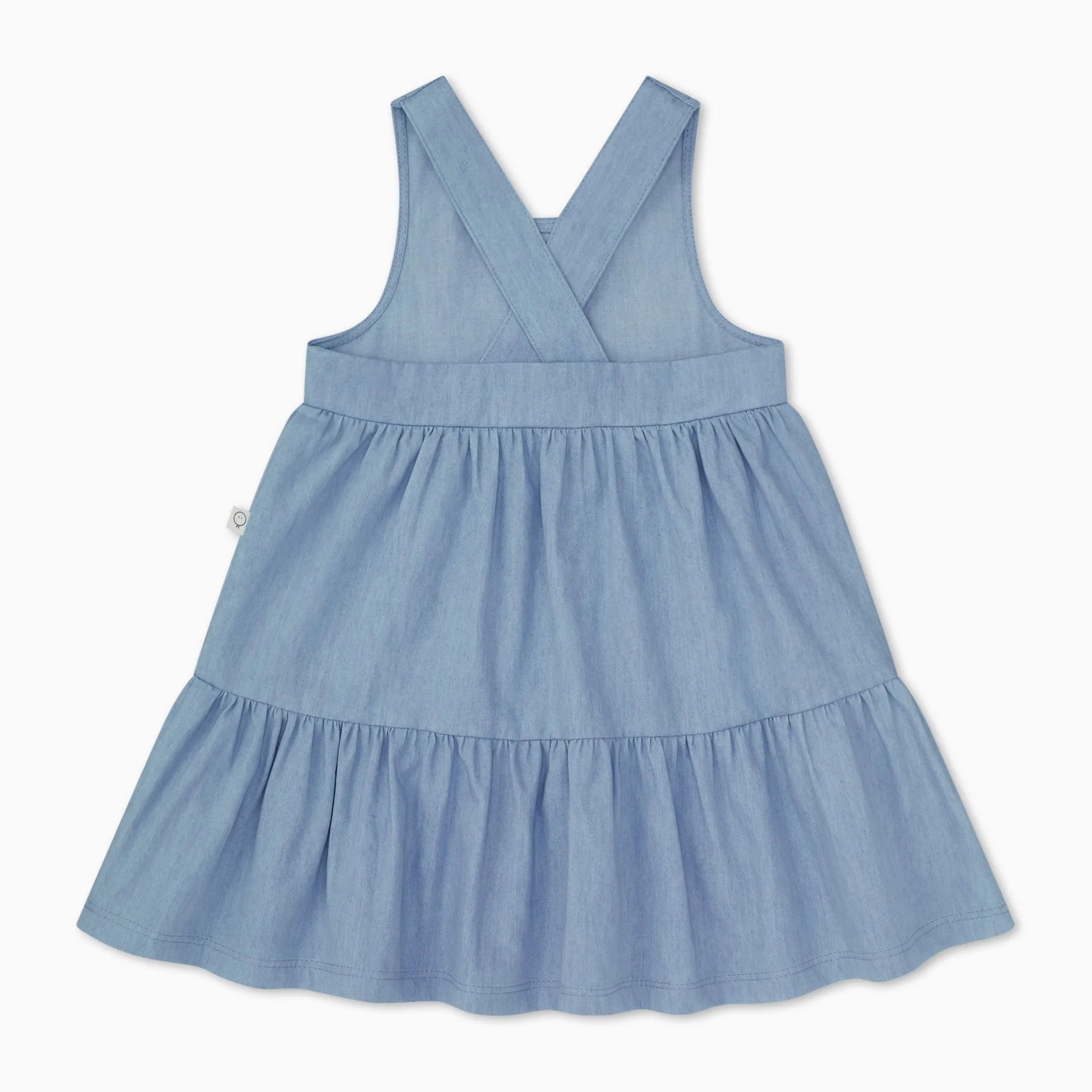 Organic Cotton Chambray Tiered Dress