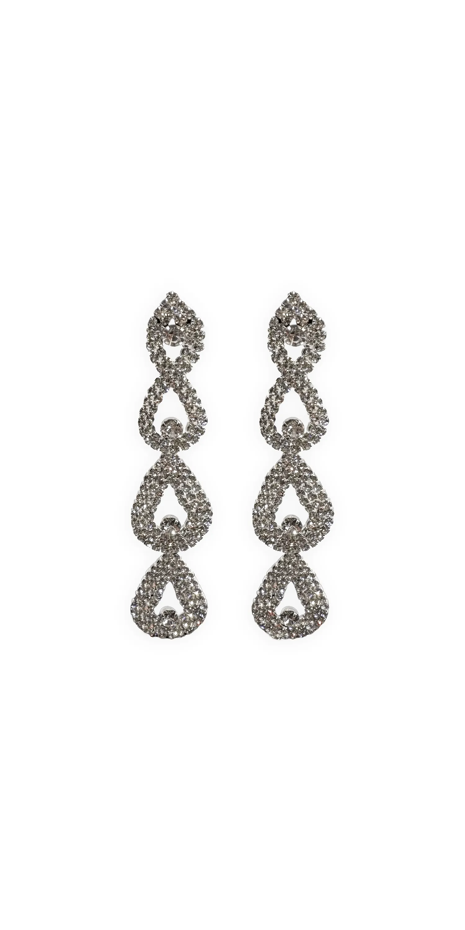 Rhinestone Multi Drop Earrings