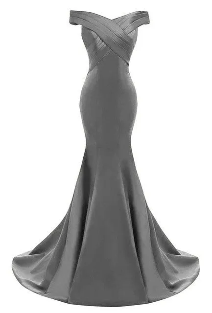 Satin plus sized Mermaid Evening dress