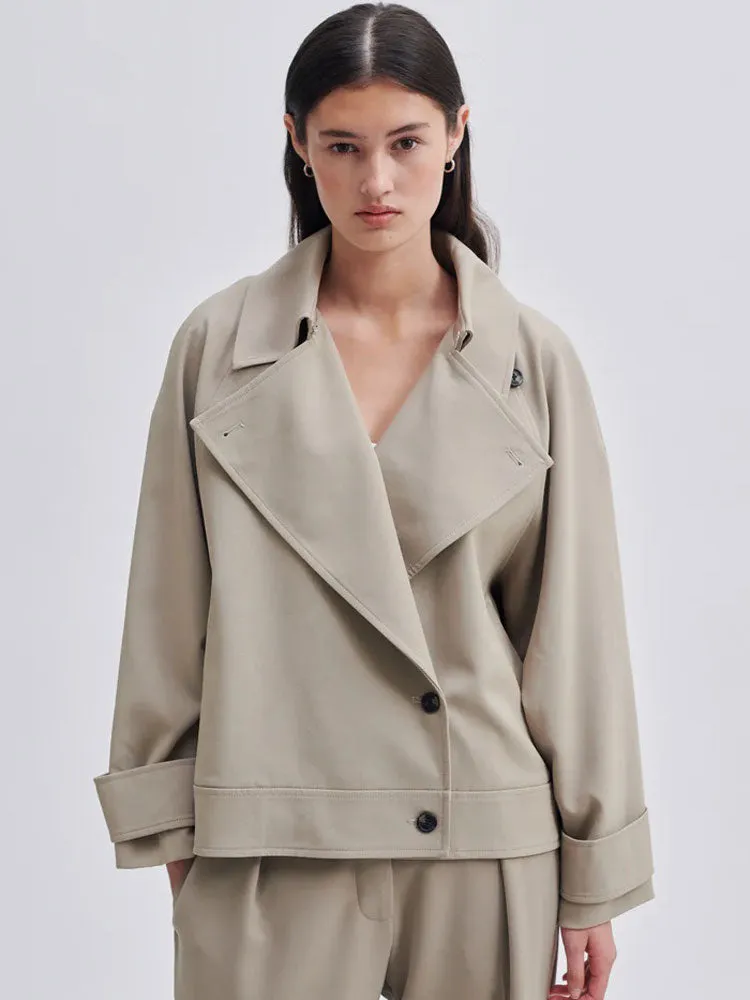 Second Female Silvia Trench Jacket Roasted Cashew