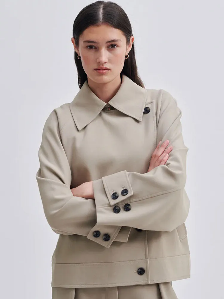 Second Female Silvia Trench Jacket Roasted Cashew