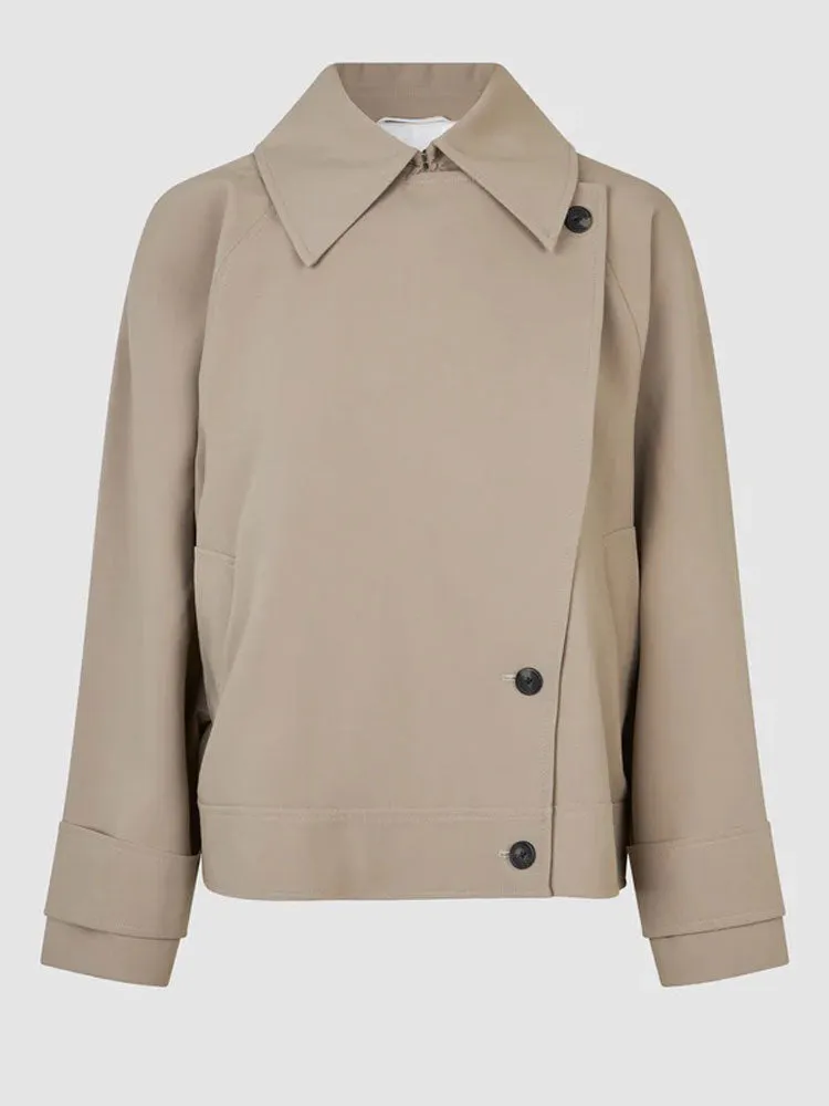 Second Female Silvia Trench Jacket Roasted Cashew