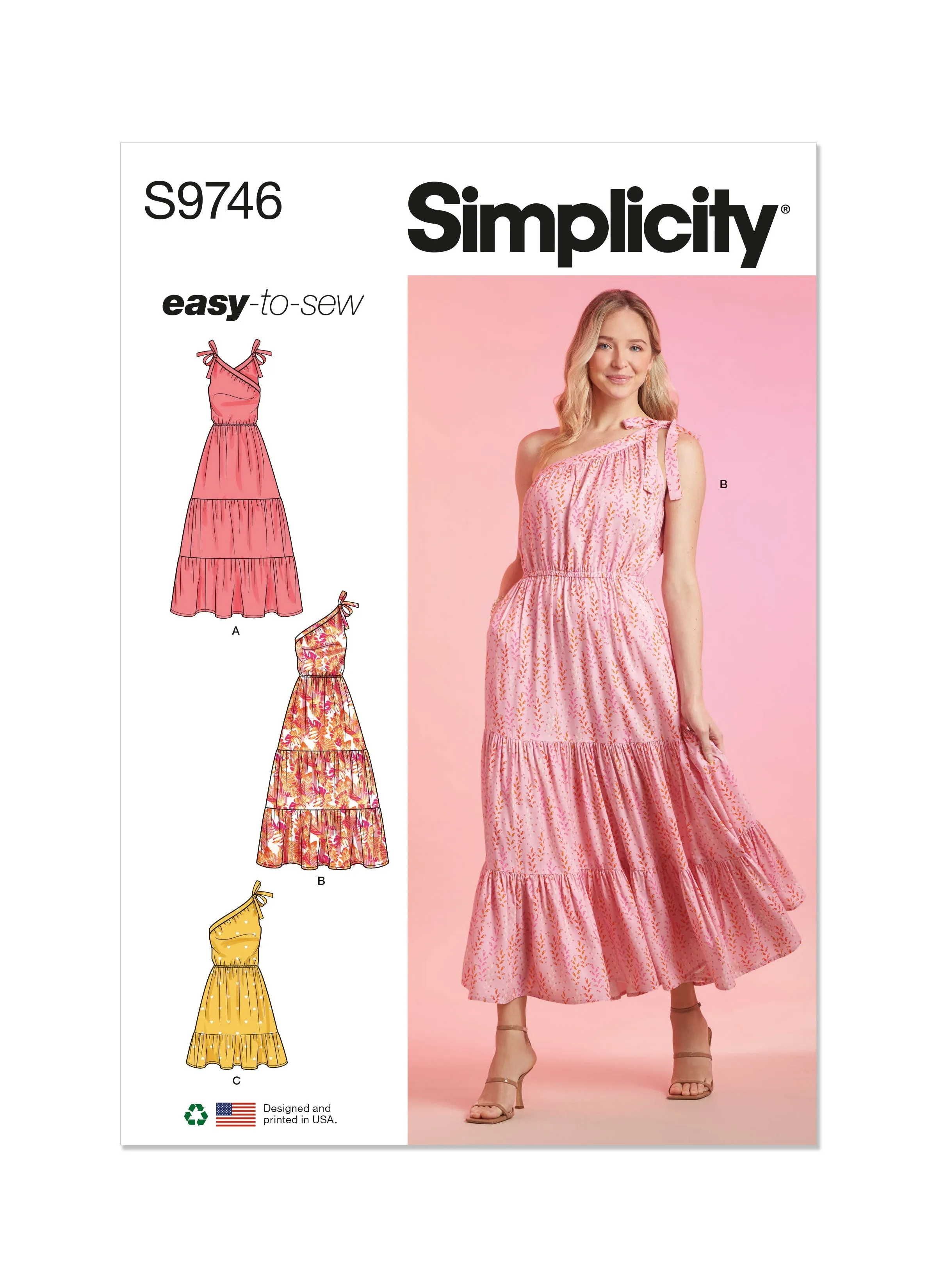 Simplicity 9746 sewing pattern Misses' Dresses