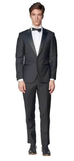 Slim Fit Black Peak Tuxedo