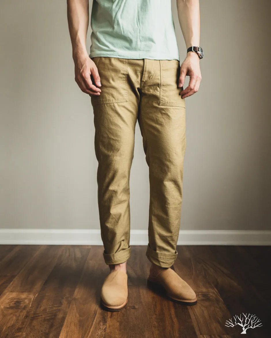 Slim Fit Fatigue Pants - Khaki