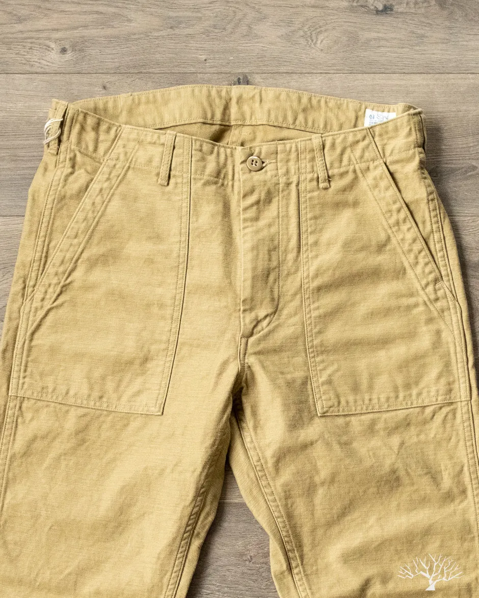 Slim Fit Fatigue Pants - Khaki