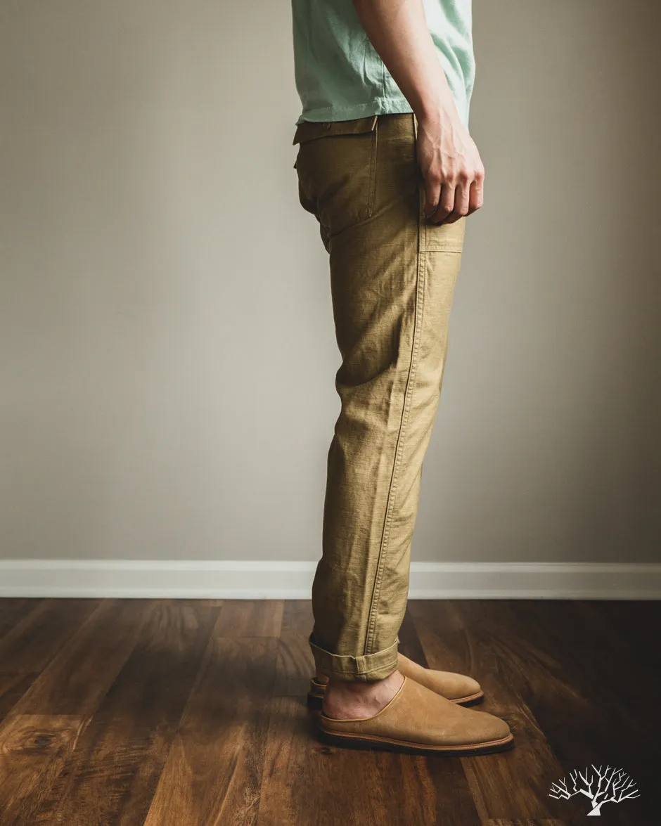 Slim Fit Fatigue Pants - Khaki