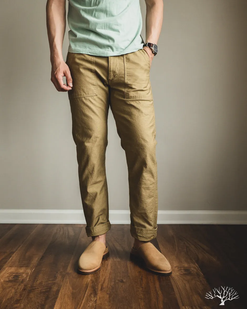 Slim Fit Fatigue Pants - Khaki