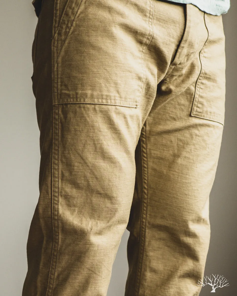 Slim Fit Fatigue Pants - Khaki