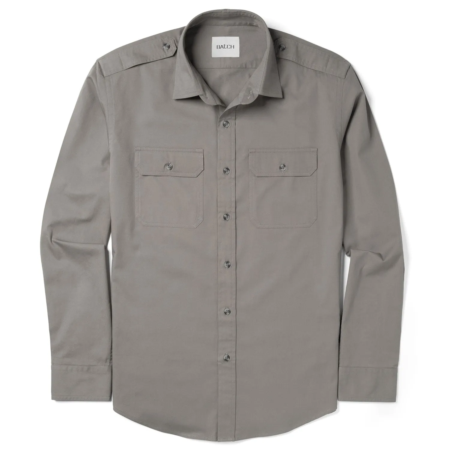 Smith Utility Shirt – Iron Gray Cotton Twill