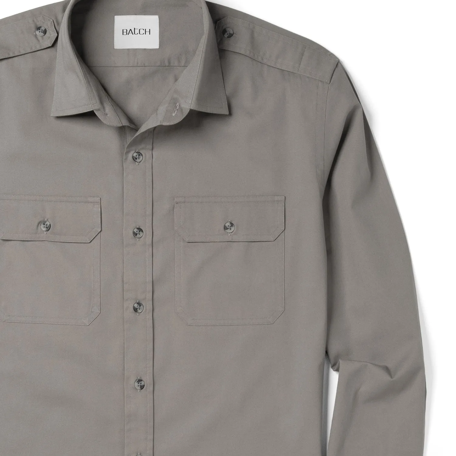 Smith Utility Shirt – Iron Gray Cotton Twill