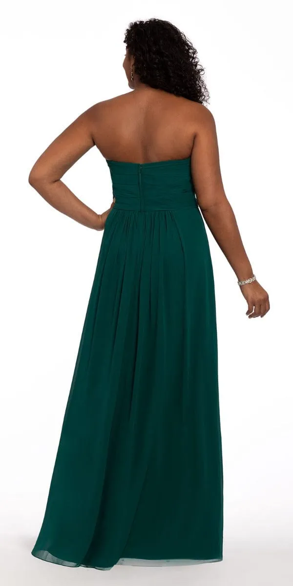 Strapless Criss Cross Bodice Dress - Missy