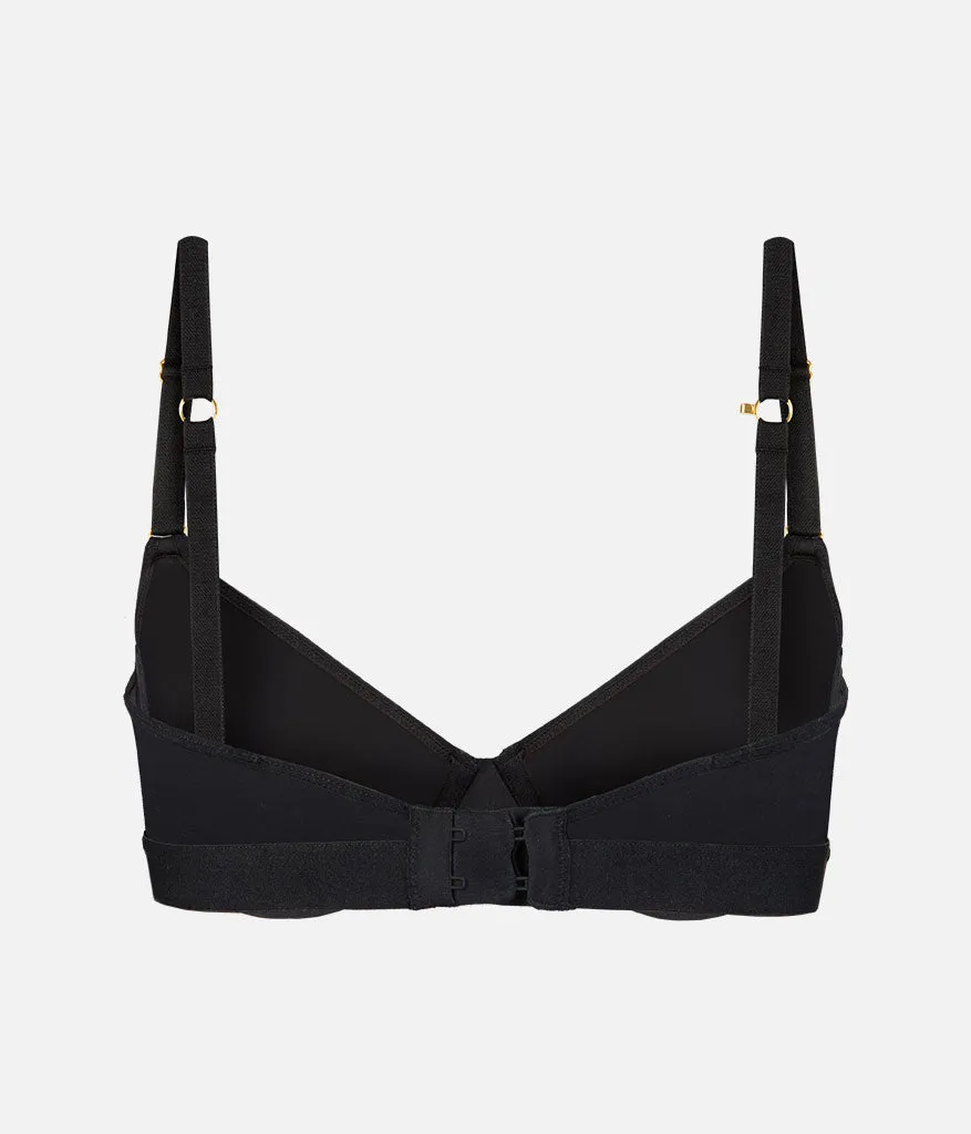 The Spacer Balconette Bra: Jet Black