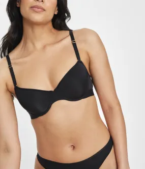 The Spacer Balconette Bra: Jet Black