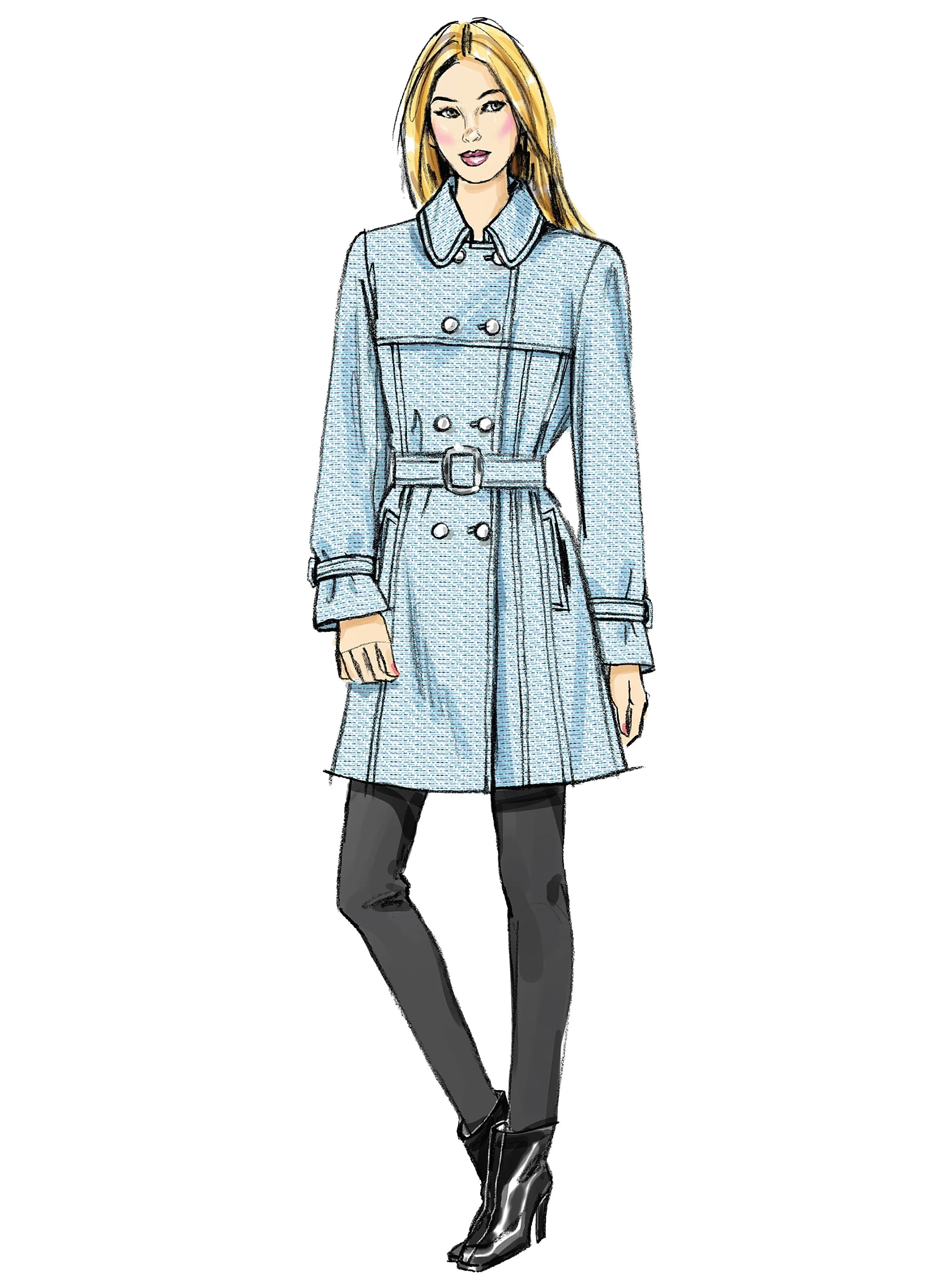 Vogue Pattern 8884 Short Trenchcoat | Easy