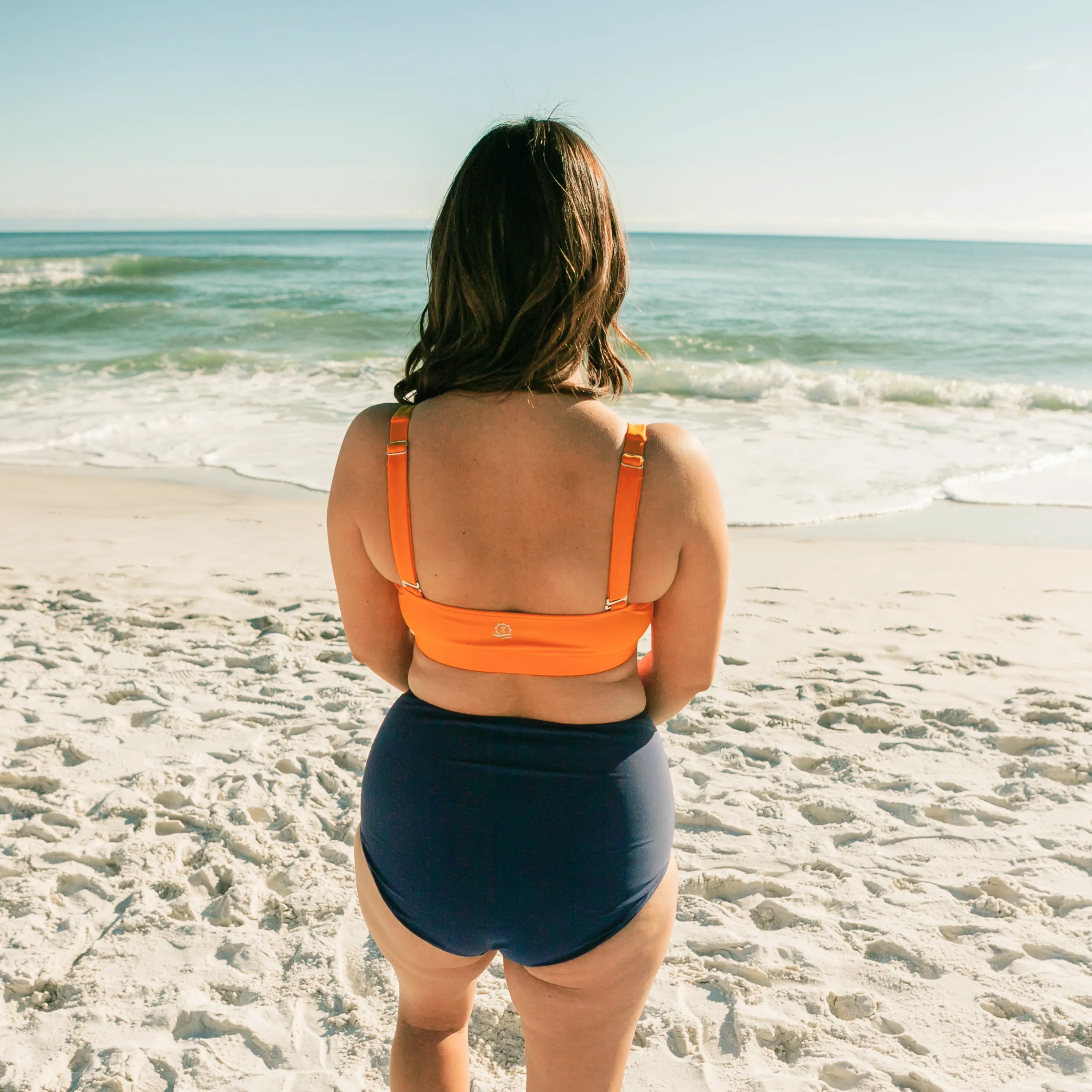 Women's Scoop Neck Bikini Top | "Orange"