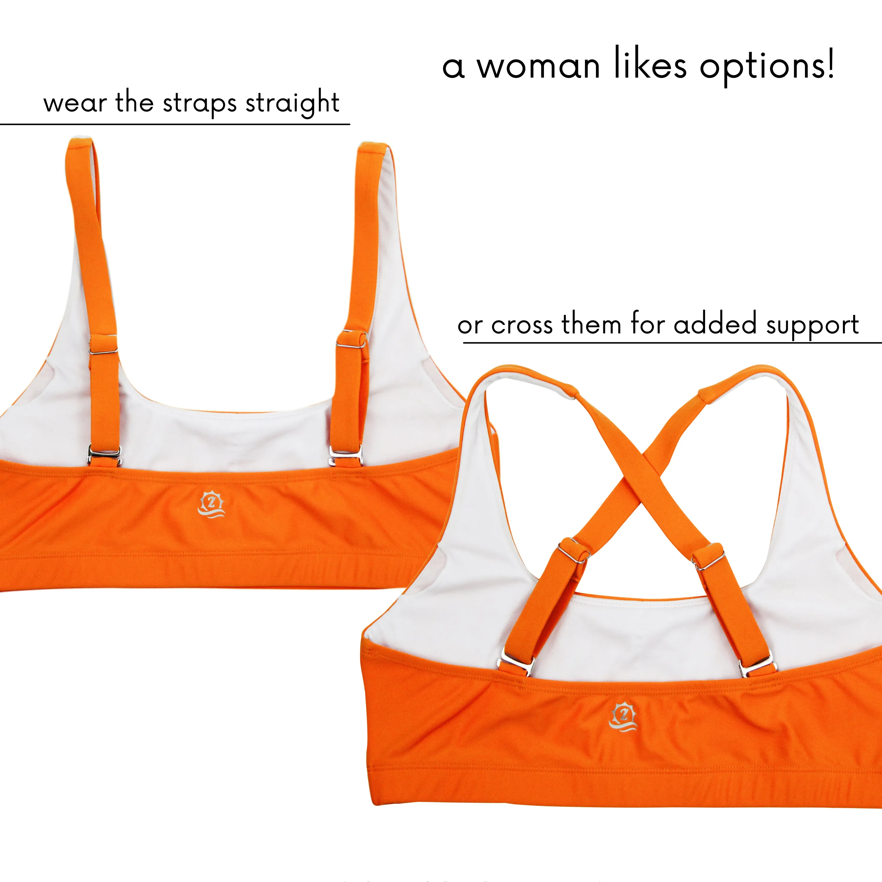 Women's Scoop Neck Bikini Top | "Orange"