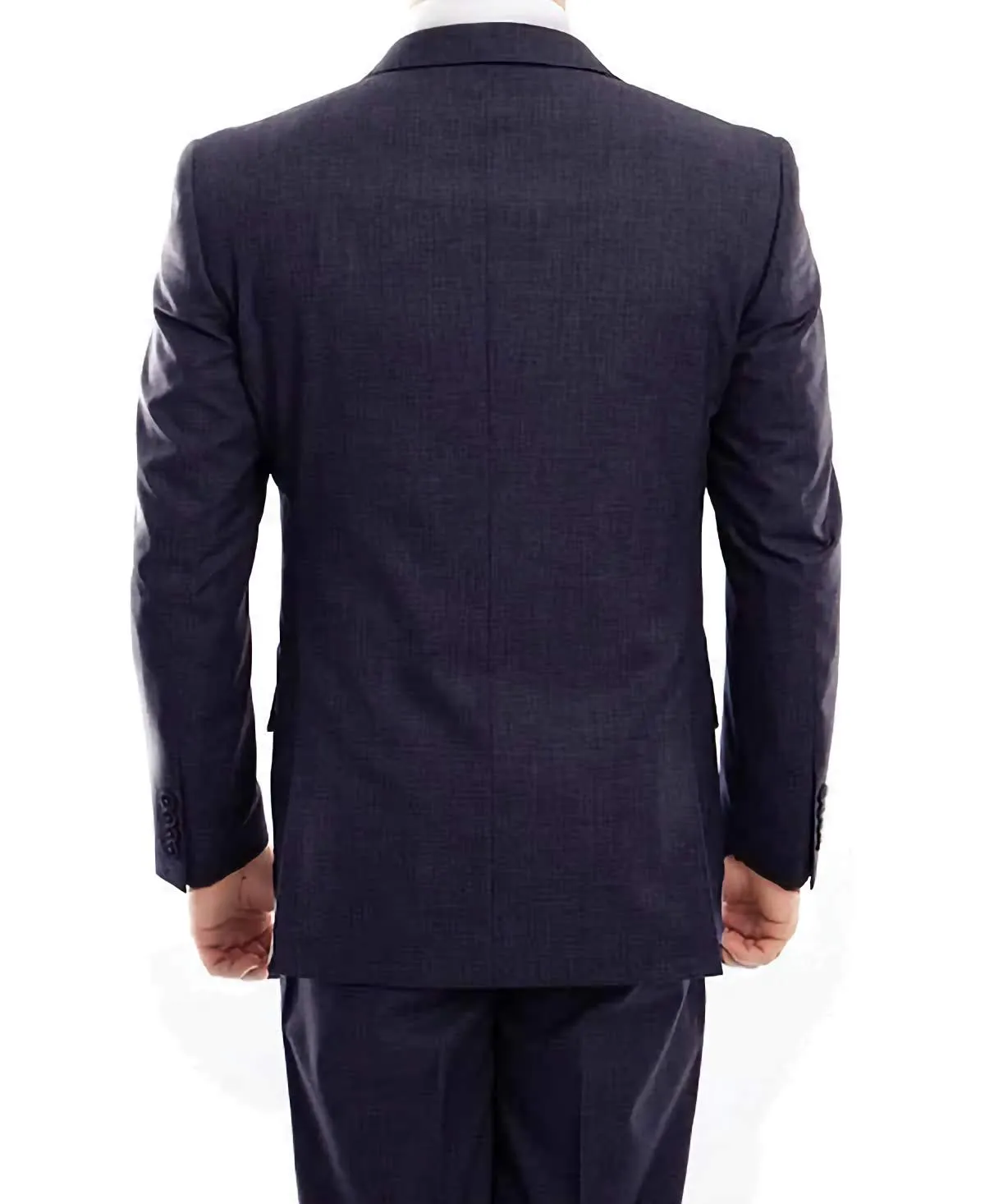 Wool Suit Modern Fit Italian Style 2 Piece in Navy